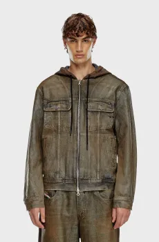 Мужская коричневая джинсовая куртка D-GROSS-S1 GIACCA Коричневый M Diesel A14260 0CBDM