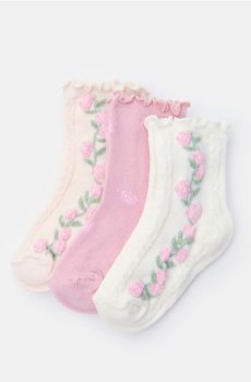 Шкарпетки 3 штуки - пастельний рожевий