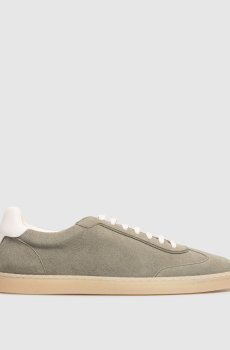 Зеленые замшевые кроссовки