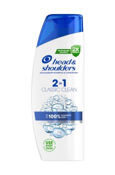 Шампунь и бальзам-ополаскиватель для волос 2 в 1 Head & Shoulders Classic Clean Основной уход, против перхоти, 330 мл