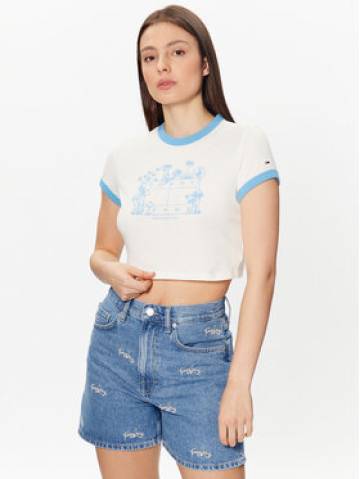 Tommy Jeans Футболка Homegrown DW0DW15478 Білий Cropped Fit Tommy Jeans Футболка Homegrown DW0DW15478 Білий Cropped Fit