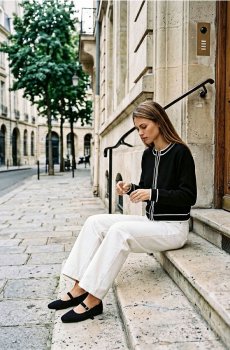 Кардиган із контрастною окантовкою - чорний