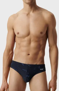 Мужские темно-синие плавки с узором Синий S Atlantic KMT-339