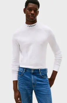 Мужской белый шерстяной джемпер Tommy Hilfiger x F1 MOVIE Белый XL Tommy Hilfiger MW0MW41383