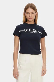 Женская темно-синяя футболка Синий XS Guess V5GI03.I3Z14;A71W