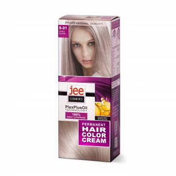 Стойкая крем-краска для волос Jee Cosmetics Permanent Hair Color Cream 9-01 Нордический блонд, 115 мл Стойкая крем-краска для волос Jee Cosmetics Permanent Hair Color Cream 9-01 Нордический блонд, 115 мл