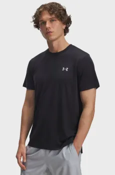Мужская черная футболка UA Launch Camo SS Черный S Under Armour 6006098-002