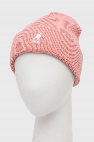 Шапка Kangol цвет розовый из толстого трикотажа
