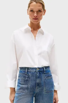Женская белая рубашка Белый S Tommy Hilfiger WW0WW45892