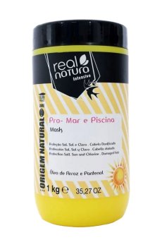Маска Real Natura Pro-Praia e Piscina Mask для питания и увлажнения поврежденных волос, 1 кг