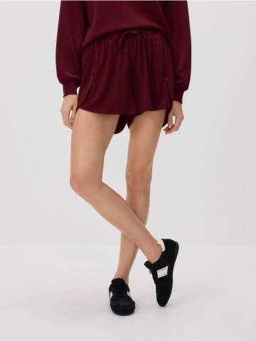 Reserved - Гладкі шорти з модалу - буряковий - YH604-83X Reserved - Гладкі шорти з модалу - буряковий - YH604-83X