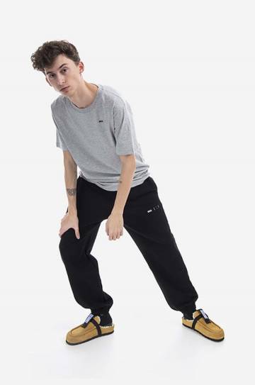 Хлопковая футболка MCQ мужской цвет серый меланж 647244RST961230-grey Хлопковая футболка MCQ мужской цвет серый меланж 647244RST961230-grey
