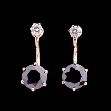 Золотые серьги с фианитами с03866 Золотые серьги с фианитами с03866