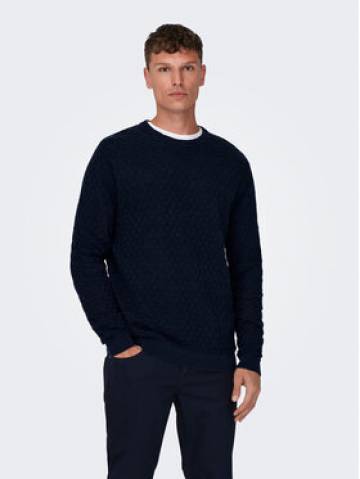 Only & Sons Светр 22026559 Cиній Regular Fit Only & Sons Светр 22026559 Cиній Regular Fit