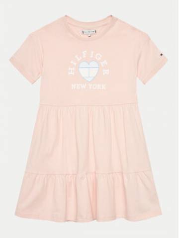 Tommy Hilfiger Повсякденна сукня Heart KG0KG07926 D Рожевий Regular Fit Tommy Hilfiger Повсякденна сукня Heart KG0KG07926 D Рожевий Regular Fit