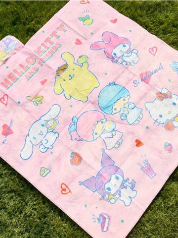 Reserved - Пікніковий плед Hello Kitty and Friends - рожевий - 307EQ-30X