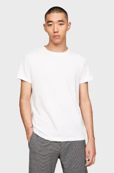 Мужская белая футболка TOMMY LOGO SLEEVE TEE Белый S Tommy Hilfiger MW0MW33892