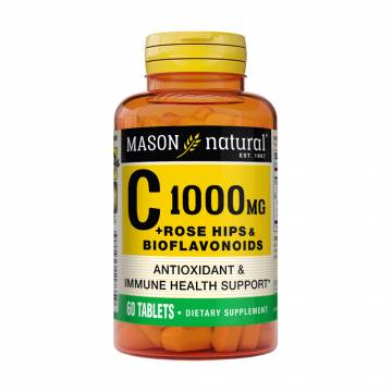 Витамин С Mason Natural Vitamin C Plus Rose Hips And Bioflavonoids Complex с шиповником и биофлавоноидами, 1000 мг, 60 таблеток Витамин С Mason Natural Vitamin C Plus Rose Hips And Bioflavonoids Complex с шиповником и биофлавоноидами, 1000 мг, 60 таблеток