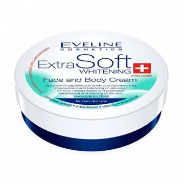 Отбеливающий крем для лица и тела Eveline Cosmetics Extra Soft Whitening, 200 мл Отбеливающий крем для лица и тела Eveline Cosmetics Extra Soft Whitening, 200 мл