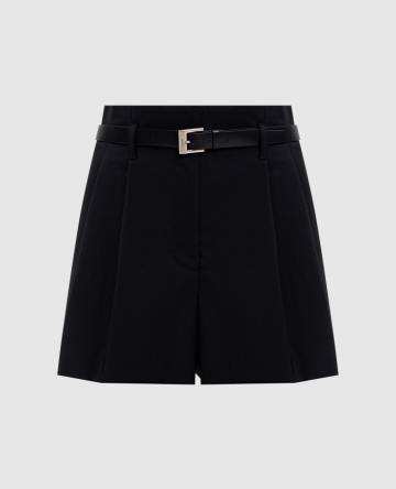 Черные шорты из шерсти