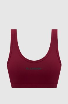Бордовый лиф от купальника с логотипом