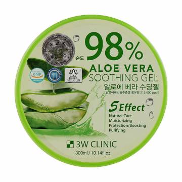 Гель универсальный для лица и тела 3W Clinic Soothing Gel 98% з алоэ вера, 300 мл Гель универсальный для лица и тела 3W Clinic Soothing Gel 98% з алоэ вера, 300 мл