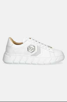 Кожаные кроссовки Philipp Plein Nappa Lo-Top Hexagon