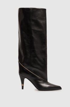 Черные кожаные сапоги Gianni