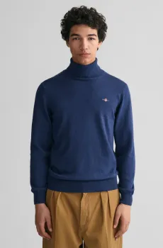 Мужской синий гольф ROLLNECK Синий XXL Gant 8060070