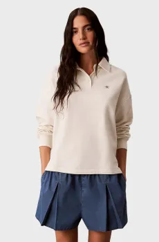 Женское белое поло LABEL TERRY Белый S Calvin Klein Jeans LV047G230G