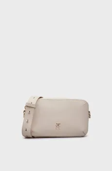 Женская бежевая сумка TH CHIC FLAP CROSSOVER CORP Бежевый ONESIZE Tommy Hilfiger AW0AW16689