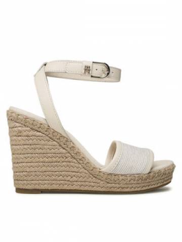 Tommy Hilfiger Еспадрильї Th Woven High Wedge FW0FW07344 Бежевий