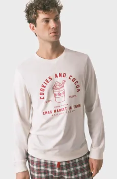 Мужская пижама (лонгслив, брюки) Разноцветный XL womensecret 2762211