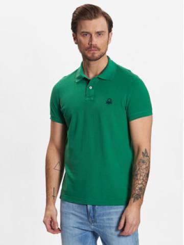 United Colors Of Benetton Поло 3089J3178 Зелений Slim Fit United Colors Of Benetton Поло 3089J3178 Зелений Slim Fit