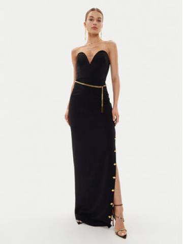 Elisabetta Franchi Вечірня сукня AB-629-46E2-V690 Чорний Slim Fit Elisabetta Franchi Вечірня сукня AB-629-46E2-V690 Чорний Slim Fit
