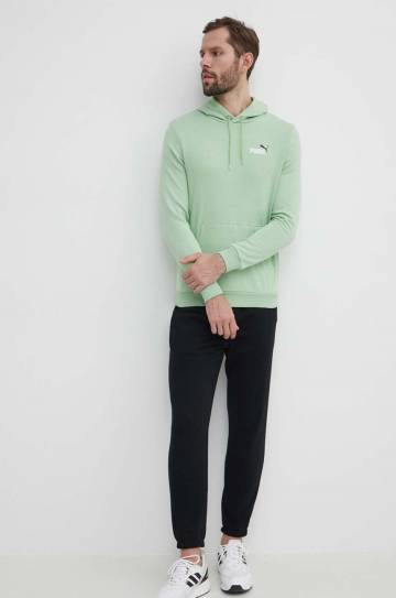 Кофта Puma мужская цвет зелёный с капюшоном с принтом 680990 Кофта Puma мужская цвет зелёный с капюшоном с принтом 680990