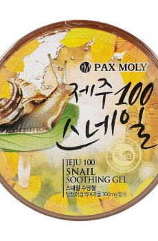 Универсальный гель для лица и тела Pax Moly Jeju 100 Snail Soothing Gel с муцином улитки, 300 г