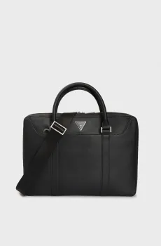 Мужская черная сумка для ноутбука Черный ONESIZE Guess HMECSAP3138