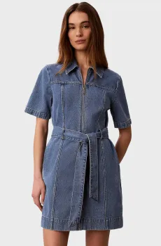 Женское синее джинсовое платье RADIO BLUES Синий S Calvin Klein Jeans LV047G738G