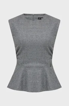 Женский серый топ flannel Серый 38 Karl Lagerfeld A4W11023