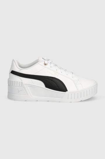 Кожаные кроссовки Puma Karmen Wedge цвет белый 390985 Кожаные кроссовки Puma Karmen Wedge цвет белый 390985