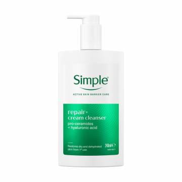 Средство для умывания Simple Repair+ Cream Cleanser с про-церамидами и гиалуроновой кислотой, 240 мл Средство для умывания Simple Repair+ Cream Cleanser с про-церамидами и гиалуроновой кислотой, 240 мл