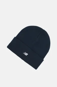 Темно-синяя шапка Cuffed Beanie Flying NB Logo Синий ONESIZE New Balance LAH13034NNY