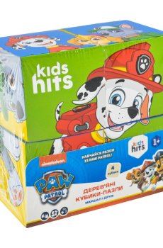 Игрушка Kids Hits Paw Patrol Деревянные кубики-пазлы, от 1 года, 21*7.5*20 см (KH20/049)