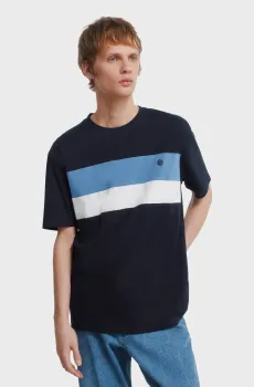 Мужская темно-синяя футболка Синий XL SPRINGFIELD 7122311