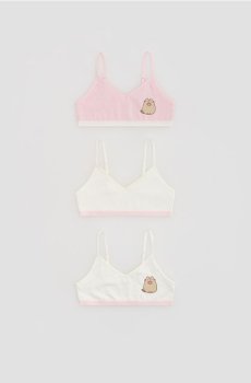 Reserved - Бавовняний топ 3 шт. Pusheen - різнобарвний - 895IH-MLC