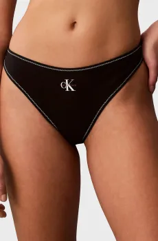 Женские черные трусики от купальника Черный L Calvin Klein LV00Q61226