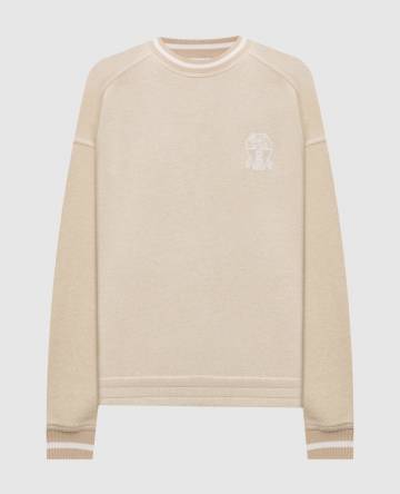 Бежевый свитшот с люрексом