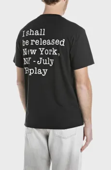 Мужская черная футболка Черный S Replay M3022 .000.2660