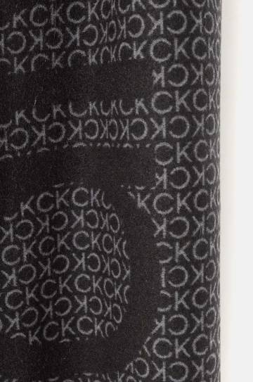 Шарф с примесью шерсти Calvin Klein цвет чёрный узорный K60K612611 Шарф с примесью шерсти Calvin Klein цвет чёрный узорный K60K612611